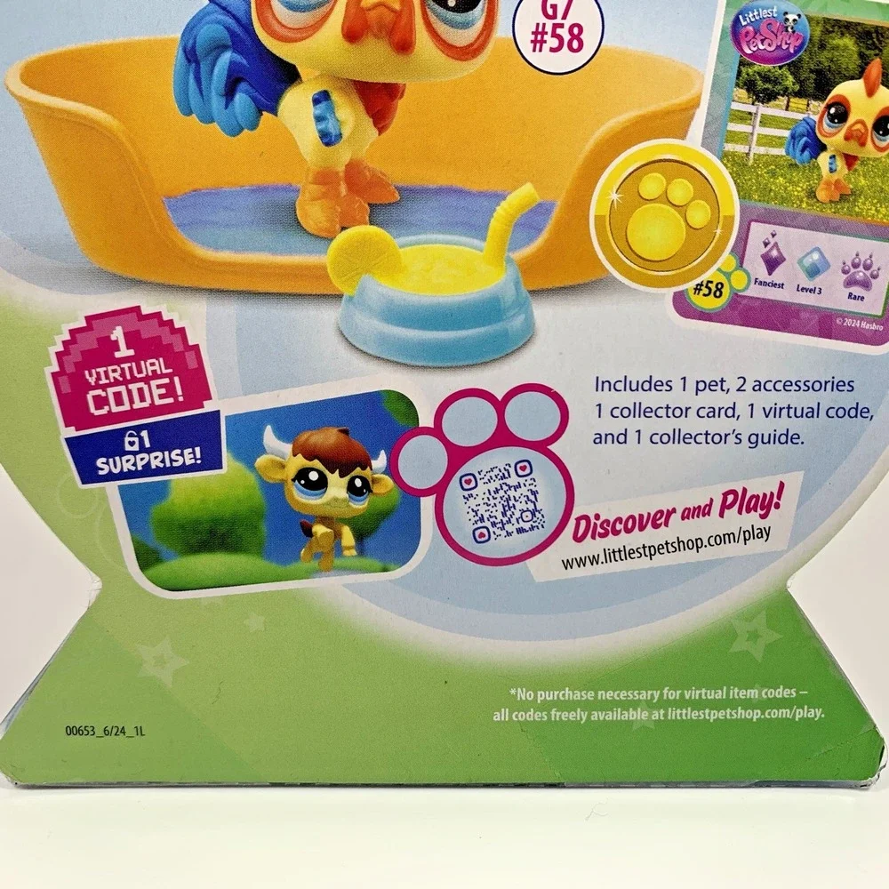 Hasbro Littlest Pet Shop LPS Easter‎ Springtime Fun Set G7 #58 Rooster